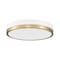 Z-Lite Algar Flush Mount, 1-Light, 16 In.W x 3 In.H, Matte White + Modern Gold/Frosted 1006F16-MW-MGLD-LED - alternate 2